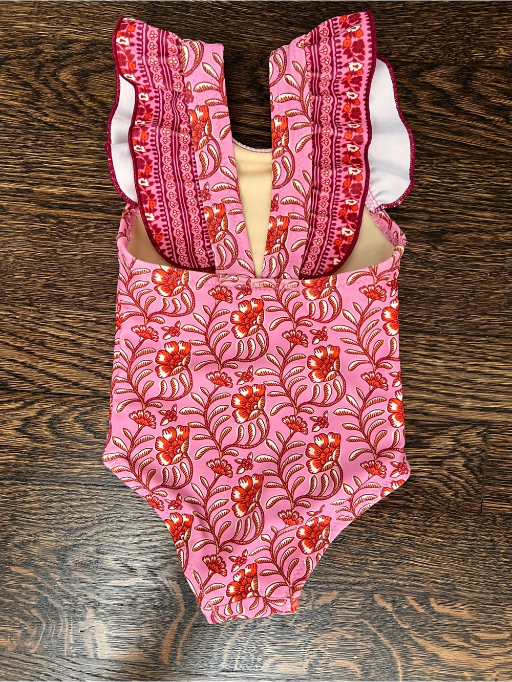 Pink Chicken Floral One-Piece Swimsuit